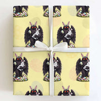 Funny Mothman Bunny Ears Wrapping Paper Roll Point Pleasant Cryptid Lover Gift