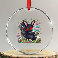 Funny Mothman Easter Bunny Ears Crystal Glass Ornament Cryptid Lover Gift
