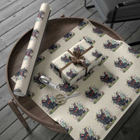 Funny Mothman Easter Bunny Ears Wrapping Paper Roll Cryptid Lover Gift
