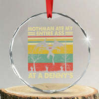 Funny Mothman Eat My Entire Ass Crystal Glass Ornament Vintage Cryptid Funny Mothman Meme - Wonder Print Shop