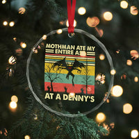 Funny Mothman Eat My Entire Ass Crystal Glass Ornament Vintage Cryptid Funny Mothman Meme - Wonder Print Shop