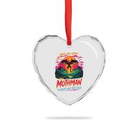 Funny Mothman Heart Crystal Glass Ornament Have You Seen The Mothman Terror From The Skies Cryptid Legends