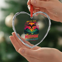 Funny Mothman Heart Crystal Glass Ornament Have You Seen The Mothman Terror From The Skies Cryptid Legends