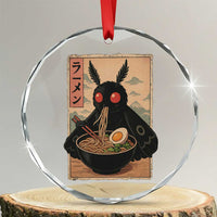 Funny Mothman Ramen Crystal Glass Ornament Japanese Kawaii Noodles Cryptid Retro Manga Anime TS10