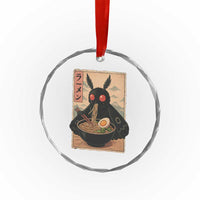 Funny Mothman Ramen Crystal Glass Ornament Japanese Kawaii Noodles Cryptid Retro Manga Anime TS10