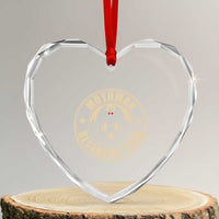 Funny Mothman Research Team Heart Crystal Glass Ornament Cryptozoology Cryptid Hunting
