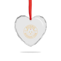 Funny Mothman Research Team Heart Crystal Glass Ornament Cryptozoology Cryptid Hunting