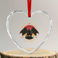 Funny Mothman The Man The Moth The Legend Heart Crystal Glass Ornament Retro Folklore Creepy Cryptid