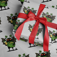 Funny Mothman Wrapping Paper Roll St Patricks Day Cryptid Gift