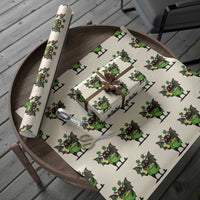 Funny Mothman Wrapping Paper Roll St Patricks Day Cryptid Gift