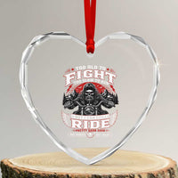 Funny Motorcycle Grandpa Heart Crystal Glass Ornament Too Old To Fight Too Slow To Run But I Can Still Ride Pretty Darn Good