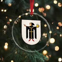 Funny Munich Oktoberfest Munchen Coat of Arms Crystal Glass Ornament Münchner Kindl Beer Drinking