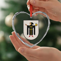 Funny Munich Oktoberfest Munchen Coat of Arms Heart Crystal Glass Ornament Münchner Kindl Beer Drinking