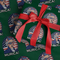 Funny Murica Thomas Jefferson Wrapping Paper Roll Founding Father Gift