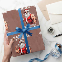 Funny Muscle Santa Wrapping Paper Roll Not A Gorilla But I Can Beat Off 100 Men Bodybuilder Christmas - Wonder Print Shop