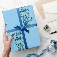 Funny My Bitch Got Autism Meme Wrapping Paper Roll Autistic Frog