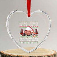 Funny Nakatomi Plaza Christmas Heart Crystal Glass Ornament Come Out To The Coast John Xmas 80's Die Movie - Wonder Print Shop