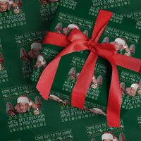 Funny Nakatomi Plaza Christmas Wrapping Paper Roll Come Out To The Coast John Xmas 80's Die Movie - Wonder Print Shop