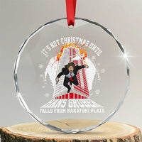 Funny Nakatomi Plaza Crystal Glass Ornament It's Not Xmas Until Hans Gruber Falls From Nakatomi Plaza Explode TS11