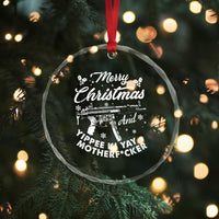 Funny Nakatomi Plaza Crystal Glass Ornament Merry Xmas And Yippee Ki Yay Snowflake Gun TS11