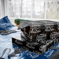 Funny Nakatomi Plaza Wrapping Paper Roll Merry Christmas And Yippee Ki Yay Snowflake Gun - Wonder Print Shop