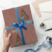 Funny Native American Eagle Feather Christmas Tree Wrapping Paper Roll - Wonder Print Shop