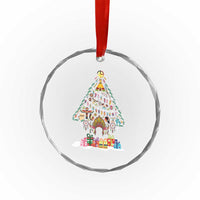 Funny Native American Xmas Tree Medicine Wheel Crystal Glass Ornament TS11