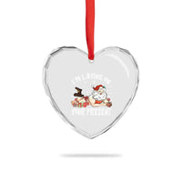 Funny Naughty Christmas Santa Heart Crystal Glass Ornament I'm Laying On Your Present - Wonder Print Shop