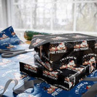 Funny Naughty Christmas Santa Wrapping Paper Roll I'm Laying On Your Present - Wonder Print Shop