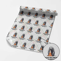 Funny Neil the Seal Peace Was Never An Option Meme Wrapping Paper Roll Chaotic Southern Elephant Seal Traffic Cone
