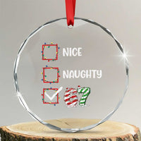 Funny Nice Naughty 67 Crystal Glass Ornament Christmas Six Seven Meme Brainrot TS11