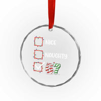 Funny Nice Naughty 67 Crystal Glass Ornament Christmas Six Seven Meme Brainrot - Wonder Print Shop