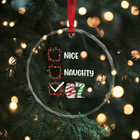 Funny Nice Naughty 67 Crystal Glass Ornament Christmas Six Seven Meme Brainrot TS11
