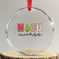 Funny NICU Labor Delivery Nurse Xmas Xmas Tree Crystal Glass Ornament TS11