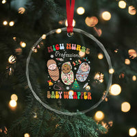 Funny NICU Nurse Xmas Crystal Glass Ornament Professional Baby Wrapper TS11