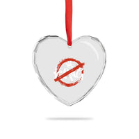 Funny No King Graffiti Style Crown Heart Crystal Glass Ornament - Wonder Print Shop