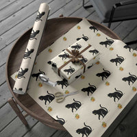 Funny No Kings Black Cat Wrapping Paper Roll Rebellious Cat Lover Gift