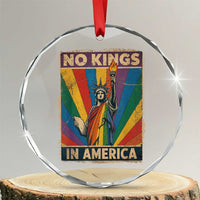 Funny No Kings In America LGBT Crystal Glass Ornament Retro Statue Of Liberty - Wonder Print Shop
