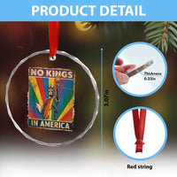 Funny No Kings In America LGBT Crystal Glass Ornament Retro Statue Of Liberty TS11