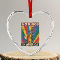 Funny No Kings In America LGBT Heart Crystal Glass Ornament Retro Statue Of Liberty - Wonder Print Shop