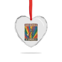 Funny No Kings In America LGBT Heart Crystal Glass Ornament Retro Statue Of Liberty - Wonder Print Shop