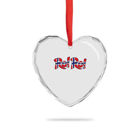 Funny Norway Flag Ro Ro Typography Graphic Heart Crystal Glass Ornament Norge Norwegian Flag Football Fans