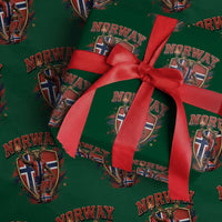 Funny Norway Norwegian Moose Wrapping Paper Roll Soccer Fan Game Day Gift