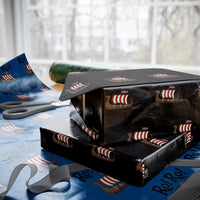 Funny Norwegian Viking Longship Ro Ro Wrapping Paper Roll Retro Norge Norway Flag Football Fans