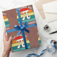 Funny Number Pi Wrapping Paper Roll Retro Irrational But Well Rounded Pi Day Celebration Math - Wonder Print Shop