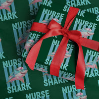 Funny Nurse Shark Wrapping Paper Roll Medical Worker Appreciation Gift