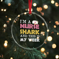 Funny Nurse Shark Gift Crystal Glass Ornament This Is My Week