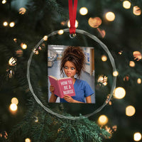 Funny Nursing Student Doll Face Meme Crystal Glass Ornament Future Nurse Gift