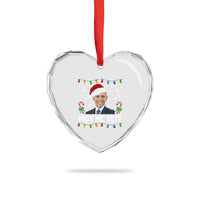 Funny Obama Ugly Xmas Heart Crystal Glass Ornament Funny Santa Xmas Light - Wonder Print Shop