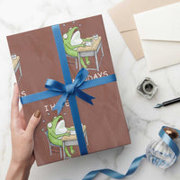 Funny Office Frog Wrapping Paper Roll I Hate Mondays - Wonder Print Shop